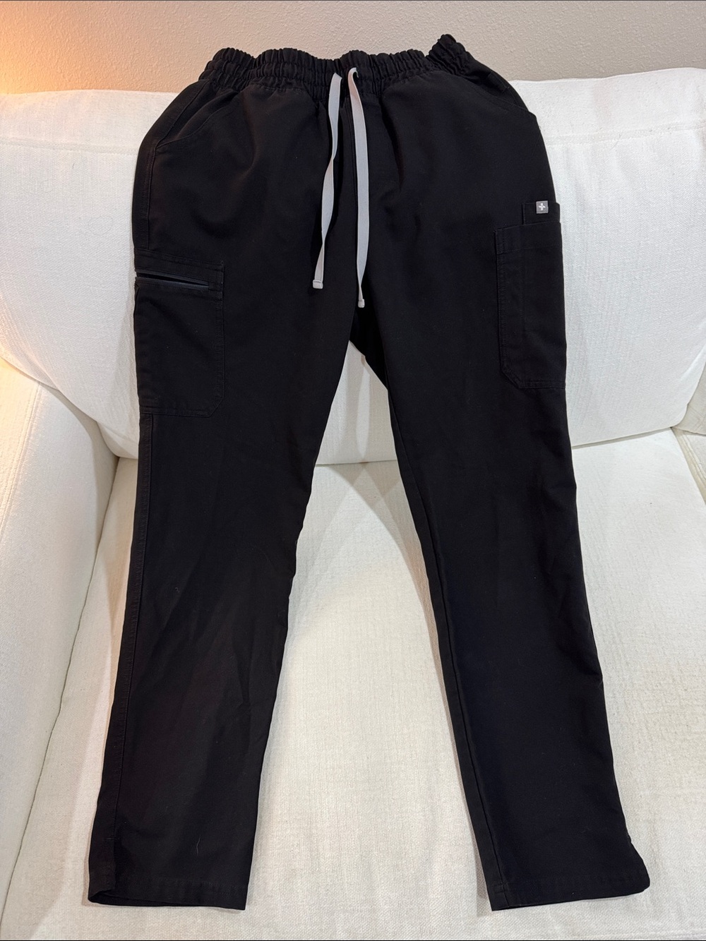 Women’s Small Black Figs Scrub Pants - Straight Leg Technical Collection